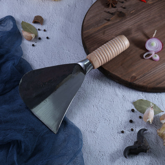 Leung Tim Carbon Durian Knife (Wood Handle)