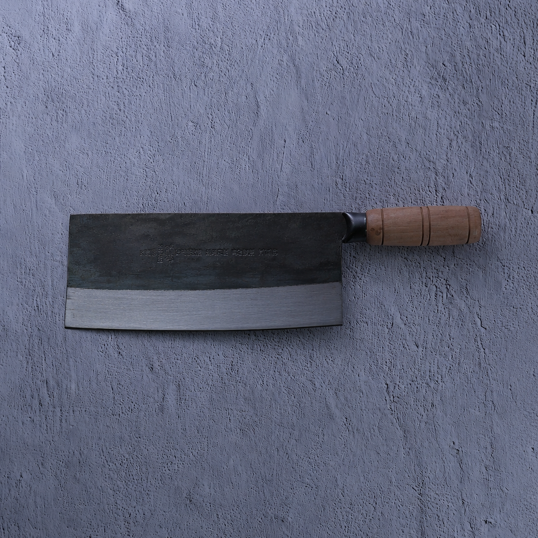 Leung Tim Carbon Slicing Cleaver (Wood Handle)