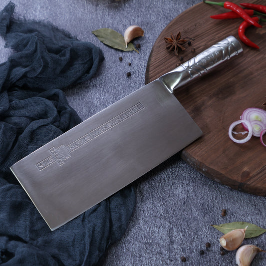 Leung Tim Stainless Dual-Purpose Cleaver (Steel Handle)