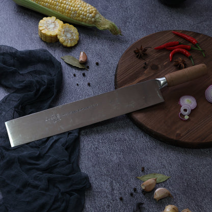 Leung Tim Stainless Watermelon Knife (Wood Handle)