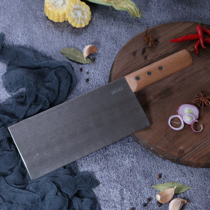 Leung Tim Stainless Har Gao Wrapper Knife (Wood Handle)