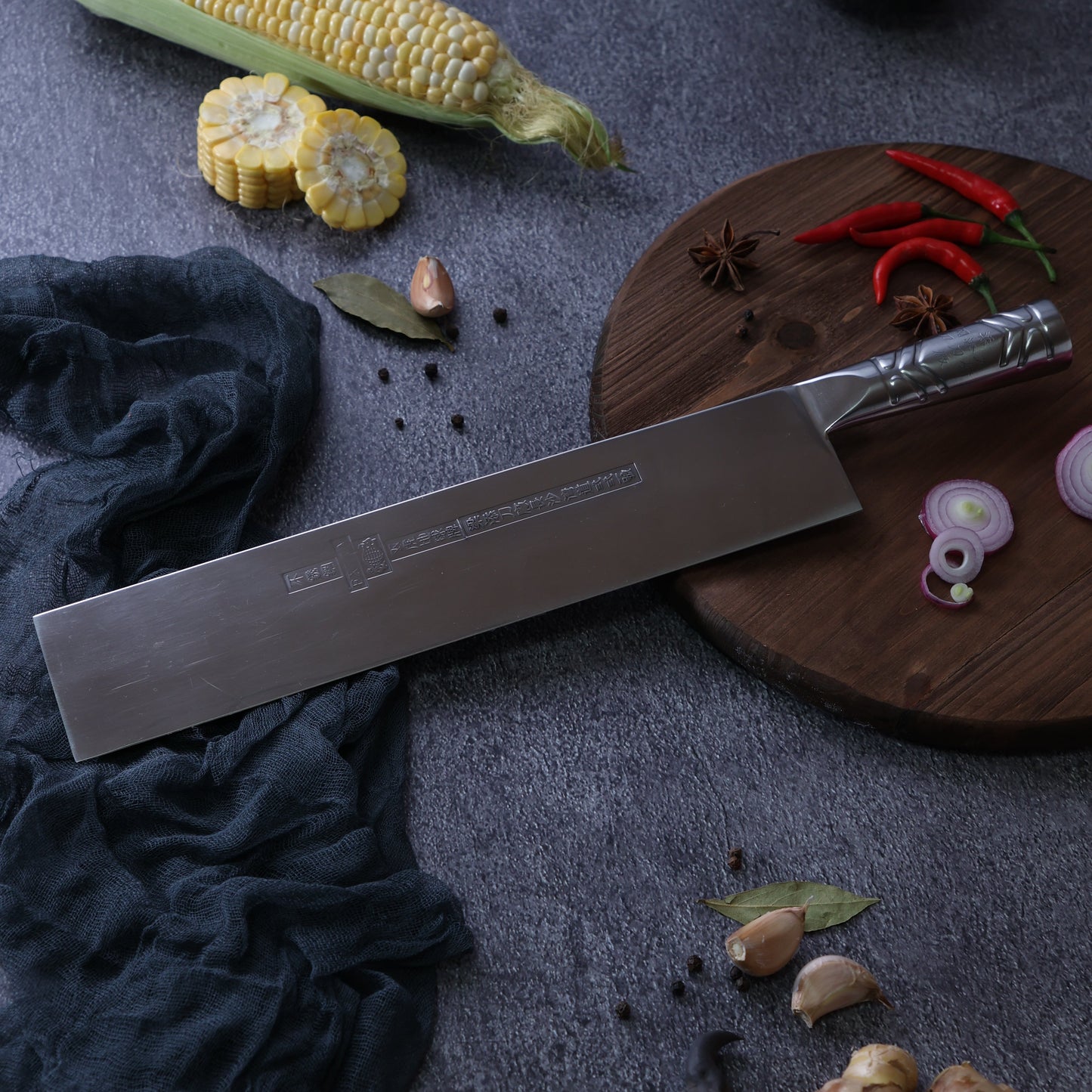 Leung Tim Stainless Watermelon Knife (Steel Handle)