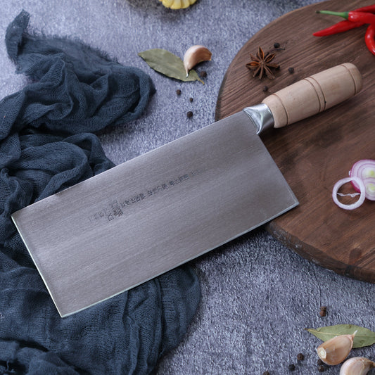 Leung Tim Stainless Slicing Cleaver (Wood Handle)