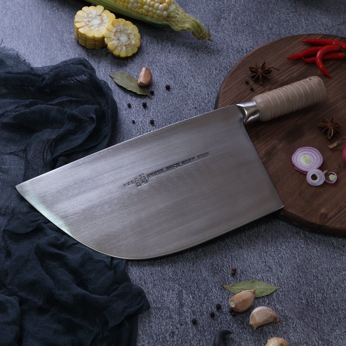 Leung Tim Stainless Butcher’s Cleaver (Wood Handle)