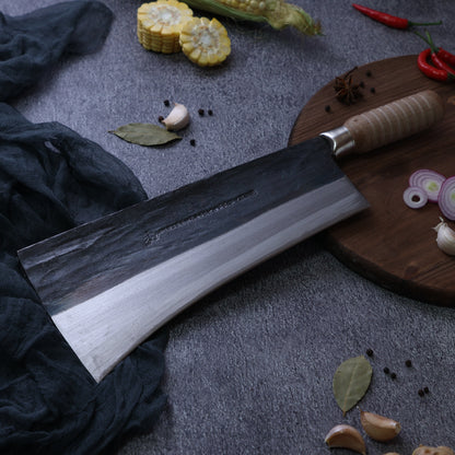 Leung Tim Carbon Ox Bone Cleaver (Wood Handle)