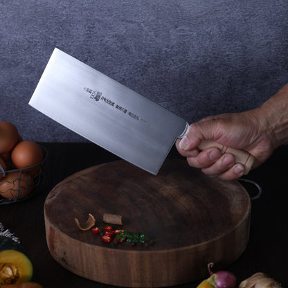 Leung Tim Stainless Slicing Cleaver (Wood Handle)