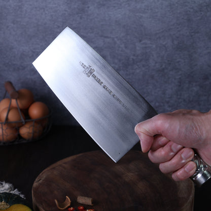 Leung Tim Stainless Dual-Purpose Cleaver (Steel Handle)