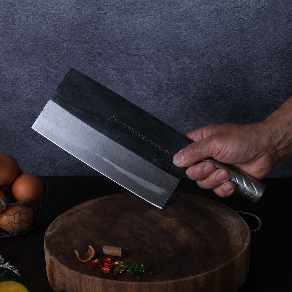 Leung Tim Carbon Dual-Purpose Cleaver (Iron Handle)