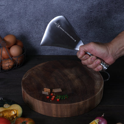 Leung Tim Stainless Durian Knife (Steel Handle)