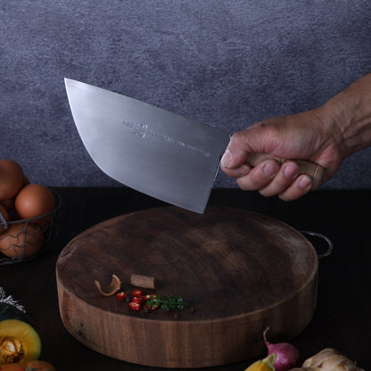 Leung Tim Stainless Hair Cleaver (Wood Handle)