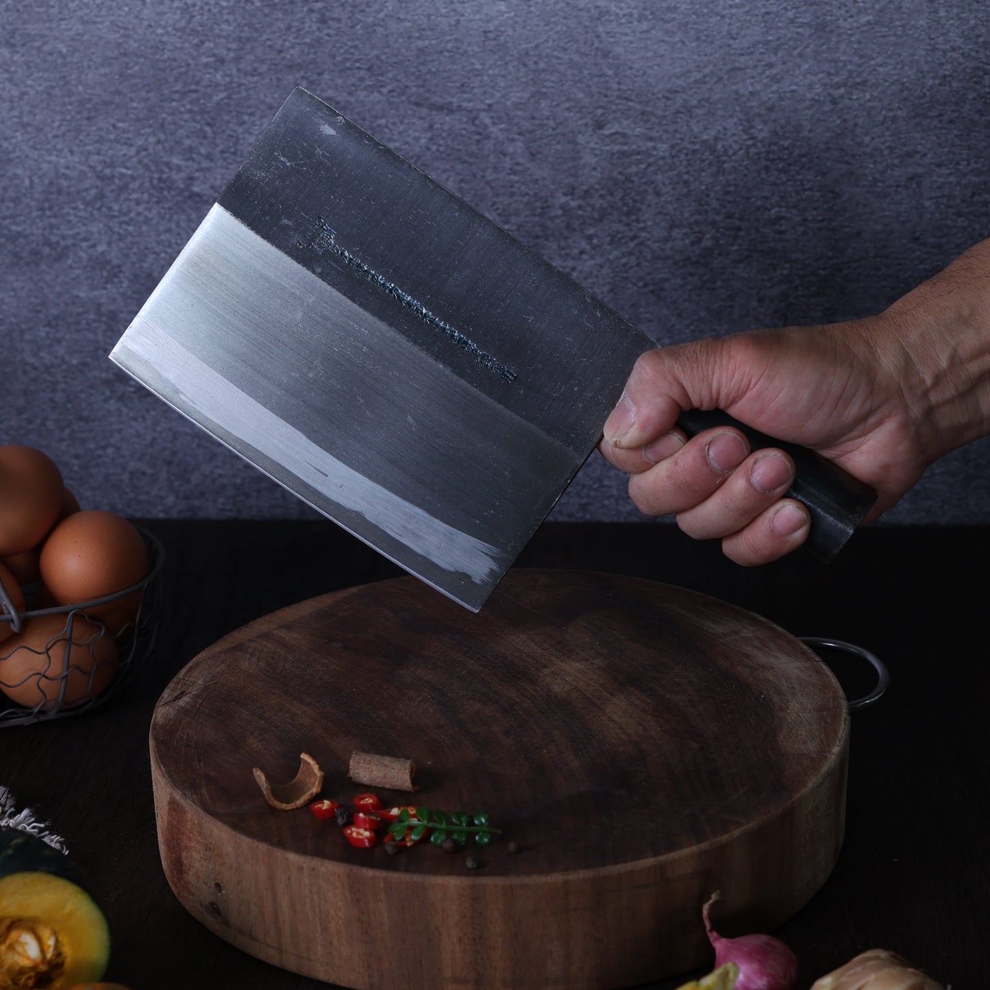 Leung Tim Carbon Fish Cleaver (Iron Handle)