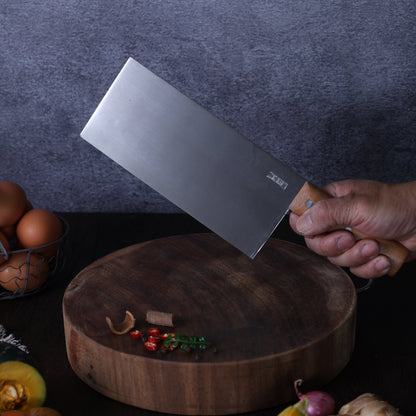Leung Tim Stainless Har Gao Wrapper Knife (Wood Handle)