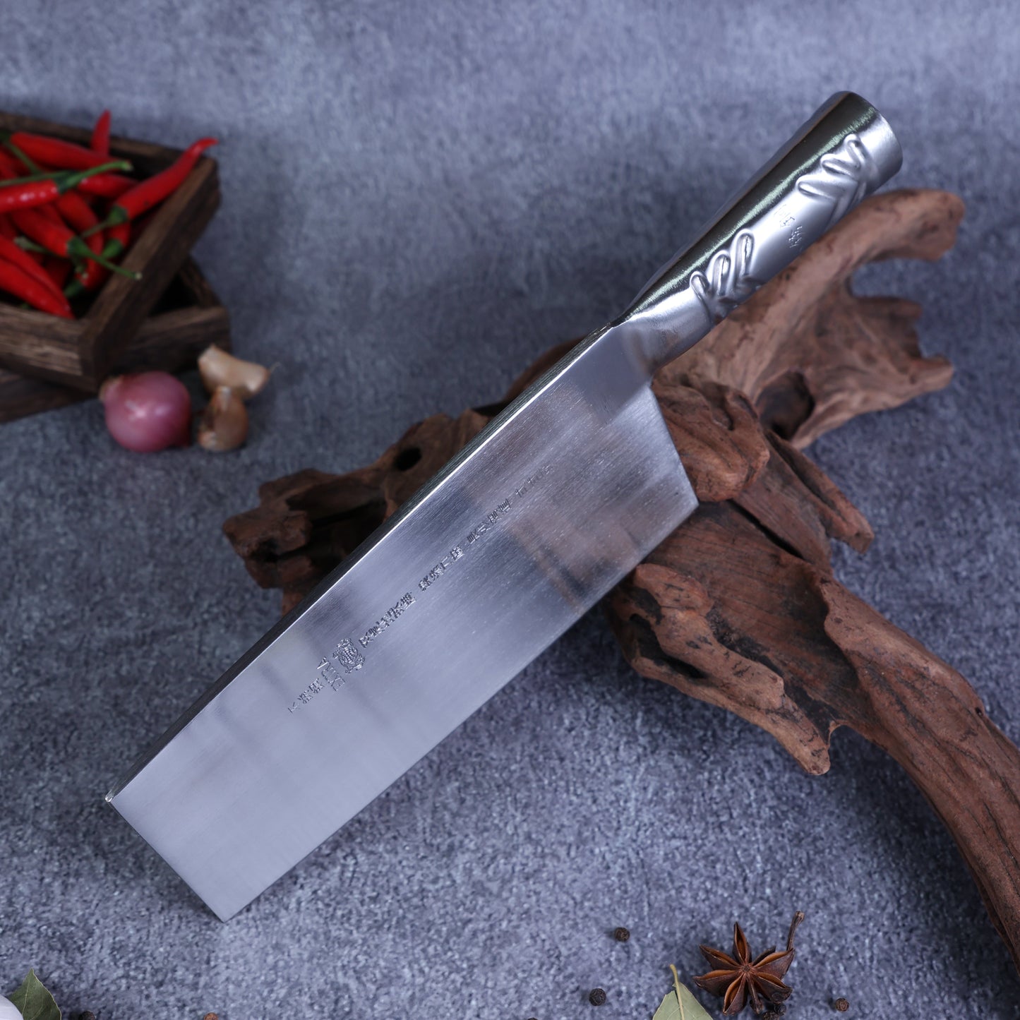 Leung Tim Stainless Dual-Purpose Cleaver (Steel Handle)