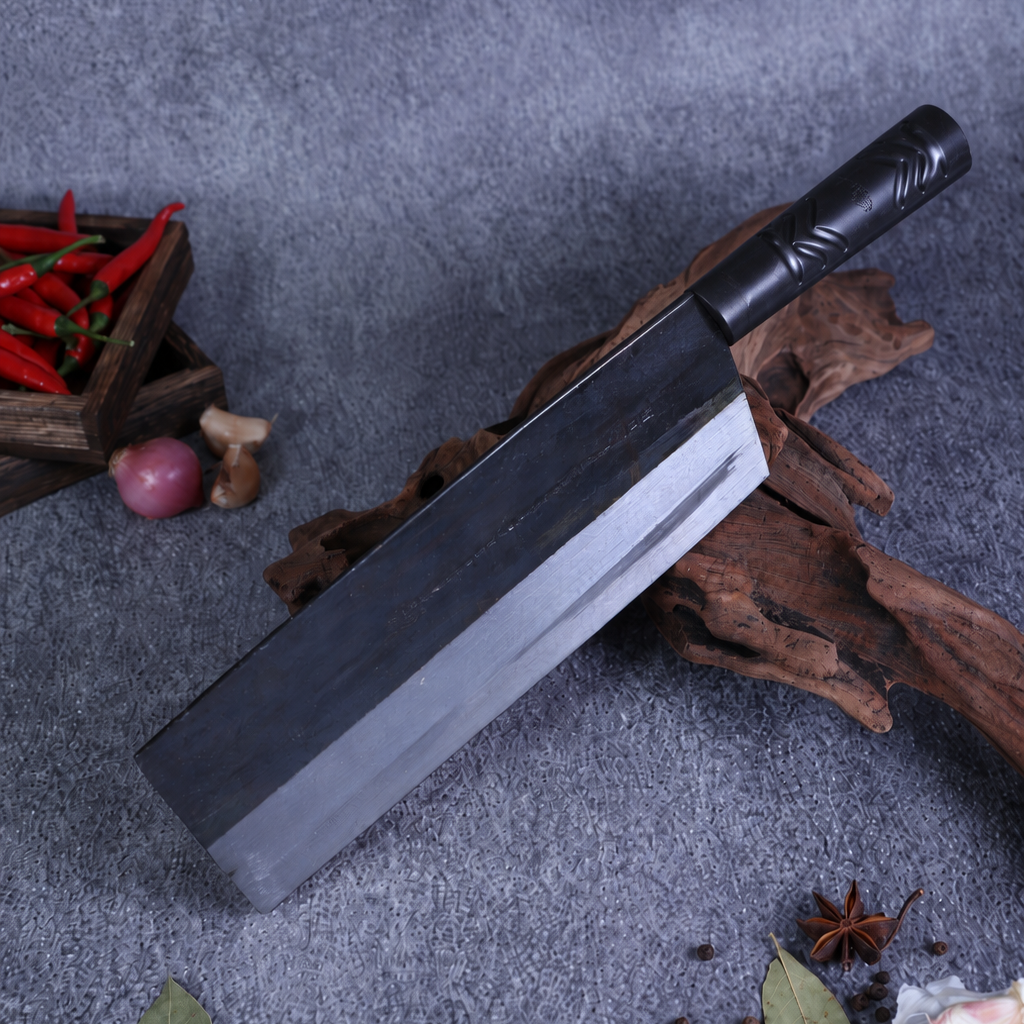 Leung Tim Carbon Dual-Purpose Cleaver (Iron Handle)