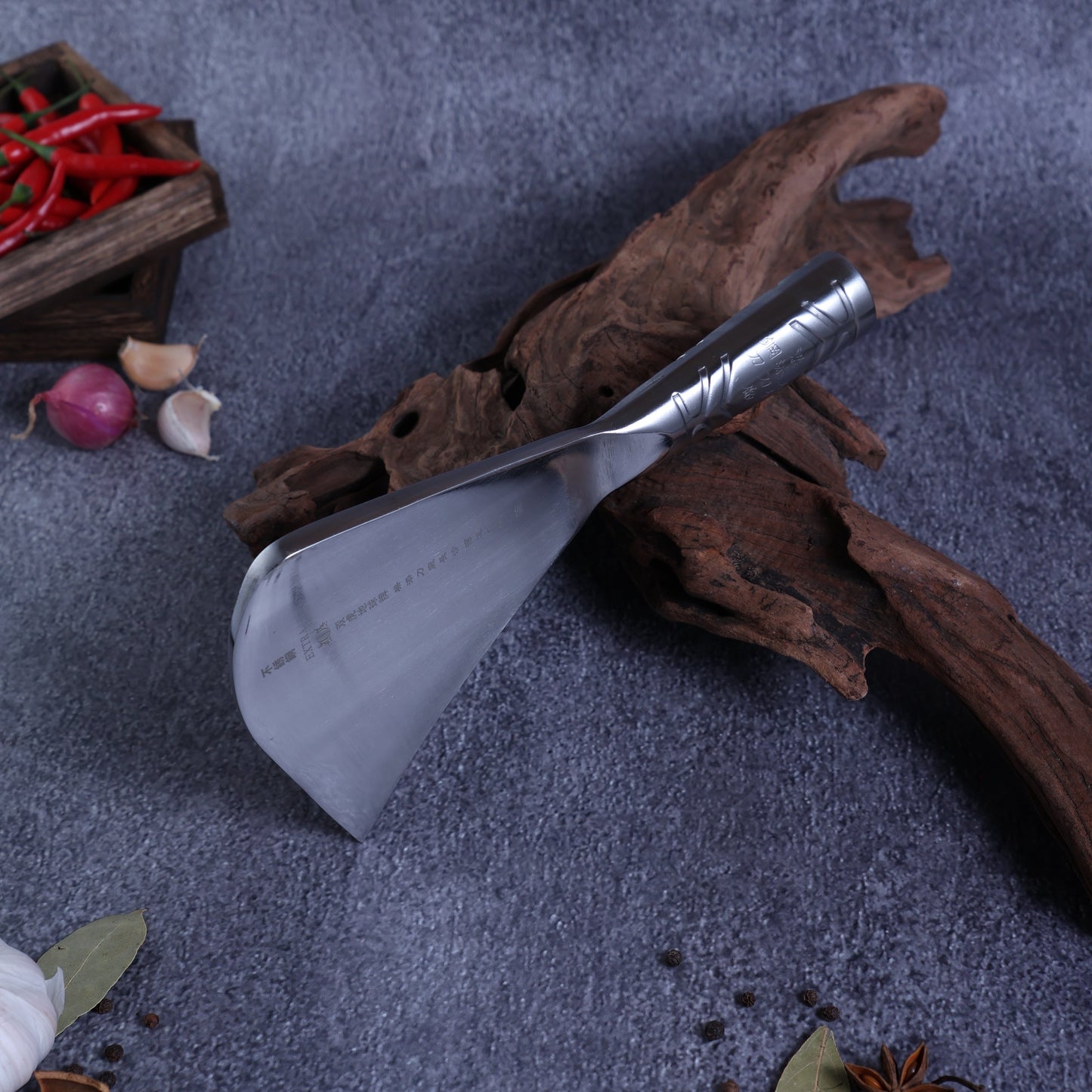 Leung Tim Stainless Durian Knife (Steel Handle)