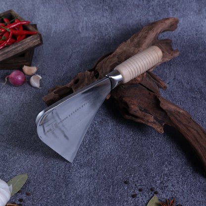Leung Tim Stainless Durian Knife (Wood Handle)