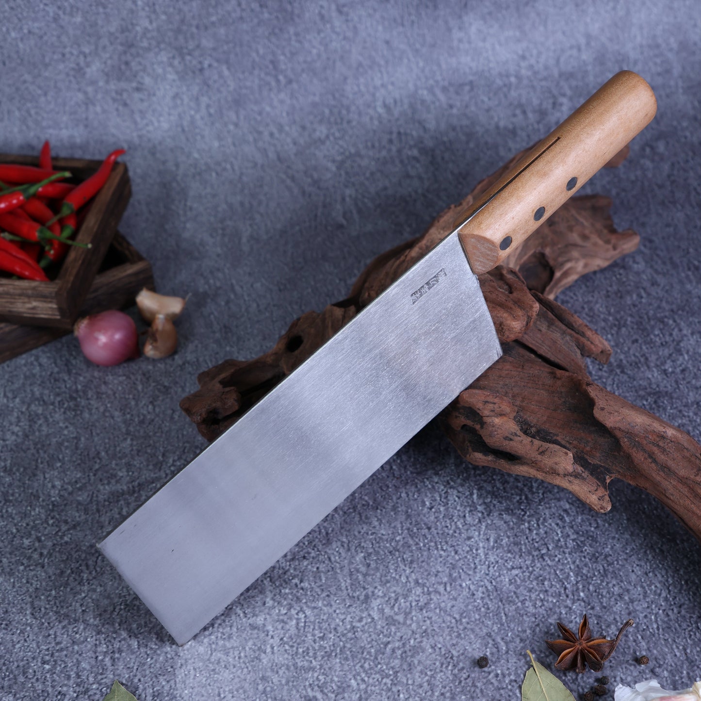 Leung Tim Stainless Har Gao Wrapper Knife (Wood Handle)