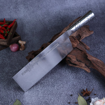 Leung Tim Stainless Slicing Cleaver (Steel Handle)