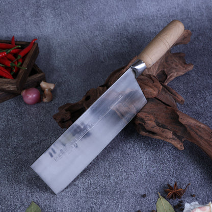 Leung Tim Stainless Slicing Cleaver (Wood Handle)