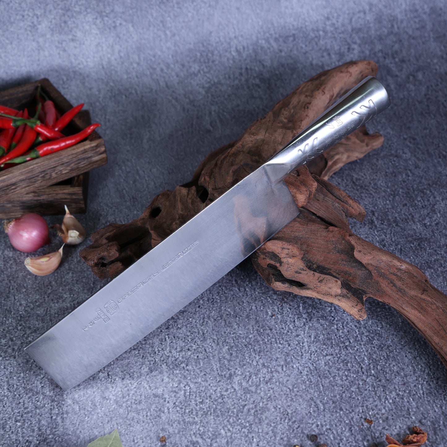Leung Tim Stainless Peking Duck Slicing Cleaver (Steel Handle)
