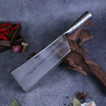 Leung Tim Stainless Kau Kong Bend Cleaver (Steel Handle)