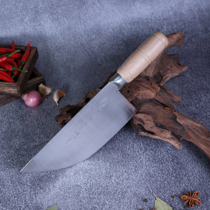 Leung Tim Stainless Hair Cleaver (Wood Handle)
