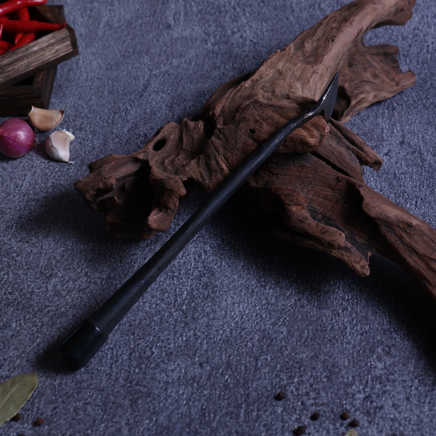 Leung Tim Carbon Coconut Knife (Iron Handle)