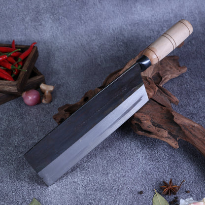 Leung Tim Carbon Dual-Purpose Cleaver (Wood Handle)