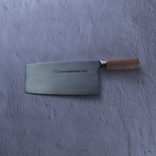 Leung Tim Stainless Dual-Purpose Cleaver (Wood Handle)