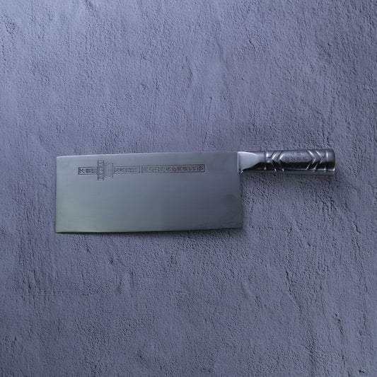Leung Tim Stainless Slicing Cleaver (Steel Handle)