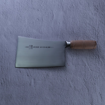 Leung Tim Stainless Kau Kong Bend Cleaver (Wood Handle)
