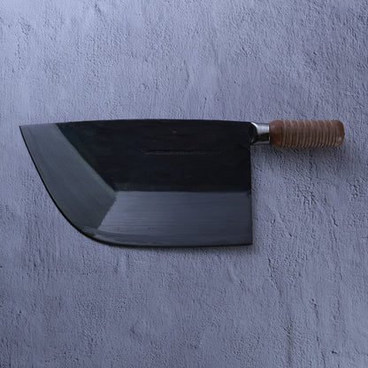 Leung Tim Carbon Butcher's Cleaver (Wood Handle)
