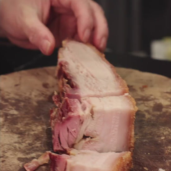 
Stainless steel-handle Kau Kong chopping pork belly