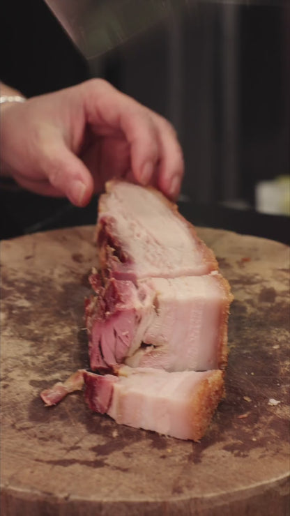 
Stainless steel-handle Kau Kong chopping pork belly