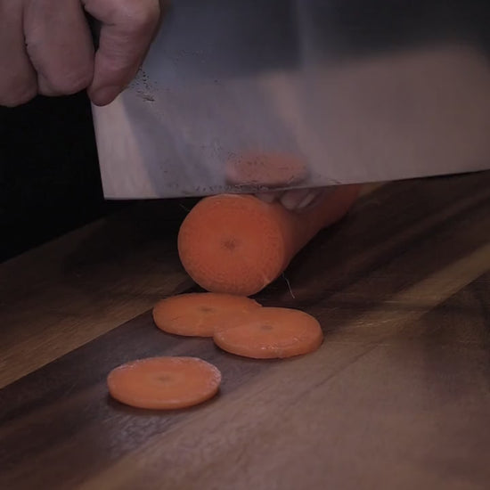 
Leung Tim Stainless Slicing Cleaver (Wood Handle)